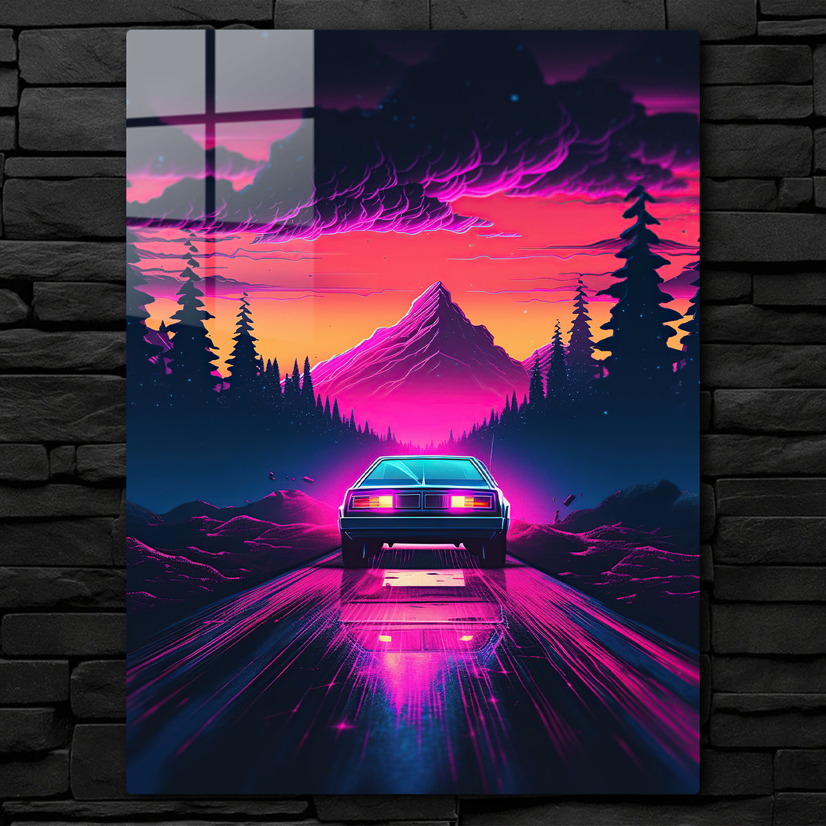 RetroCar NeonSunset Futuristic CO11237