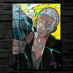 Original Art Man Smoking Intense CO17973 - Image 1