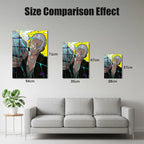 Original Art Man Smoking Intense CO17973 - Image 10