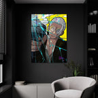 Original Art Man Smoking Intense CO17973 - Image 9