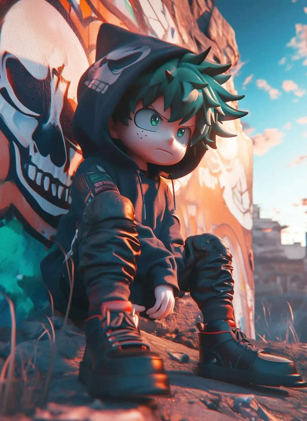 Graffiti Wall Izuku Midoriya Grumpy CO13702 - Image 2