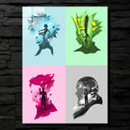 Gon Hisoka Killua Kurapika Silhouettes CO14262 - Image 1
