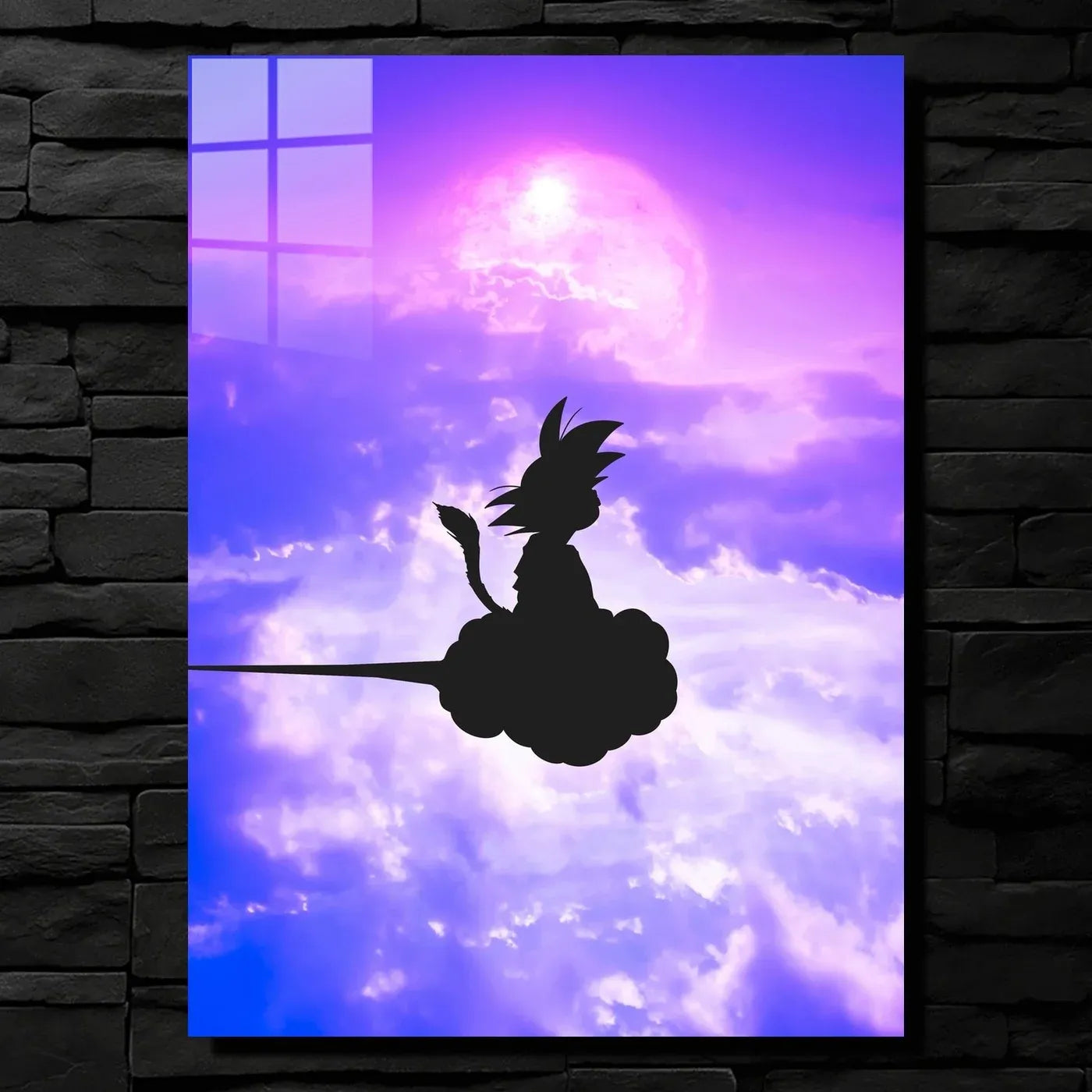 Goku on Nimbus Cloud Goku Silhouetted CO13797 - Image 1