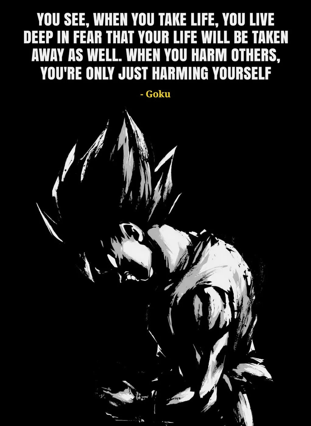 Goku Quote Dark CO13559 - Image 2