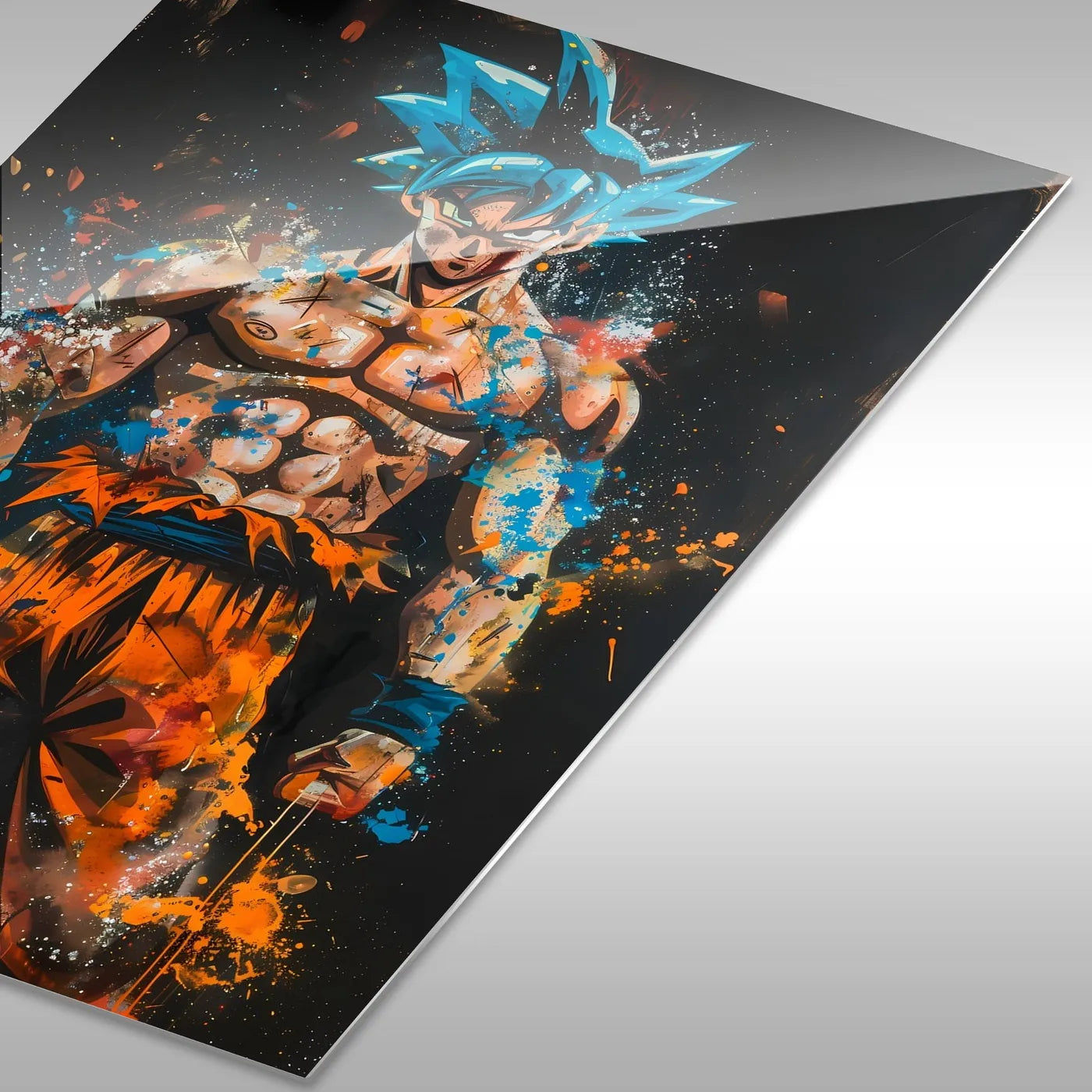 Super Saiyan Blue Goku Splatter Art CO13402 - Image 11