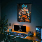 Super Saiyan Blue Goku Splatter Art CO13402 - Image 4