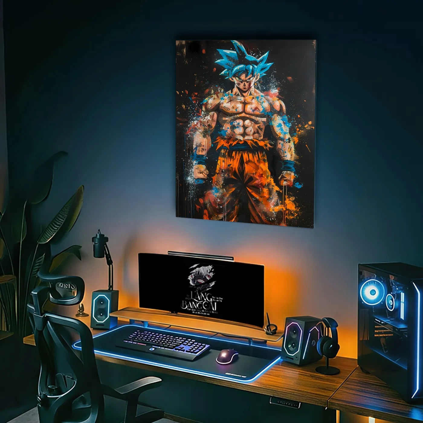 Super Saiyan Blue Goku Splatter Art CO13402 - Image 4