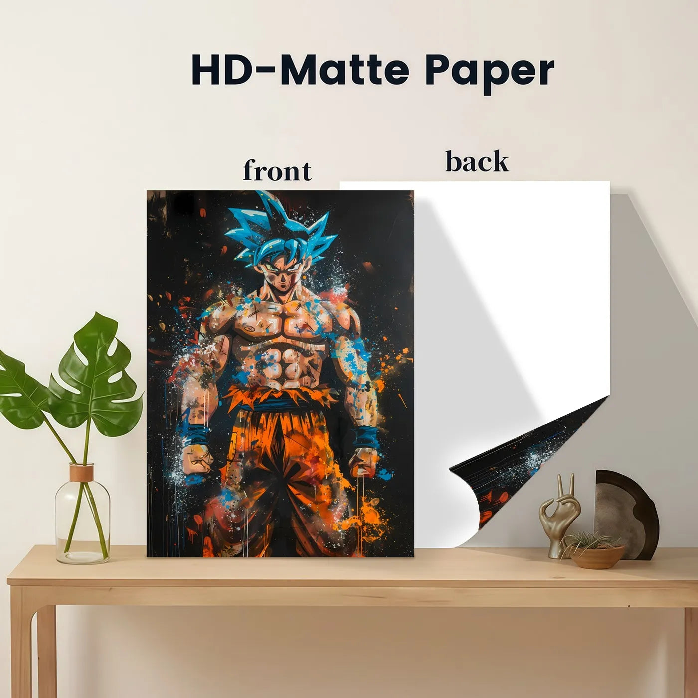 Super Saiyan Blue Goku Splatter Art CO13402 - Image 7