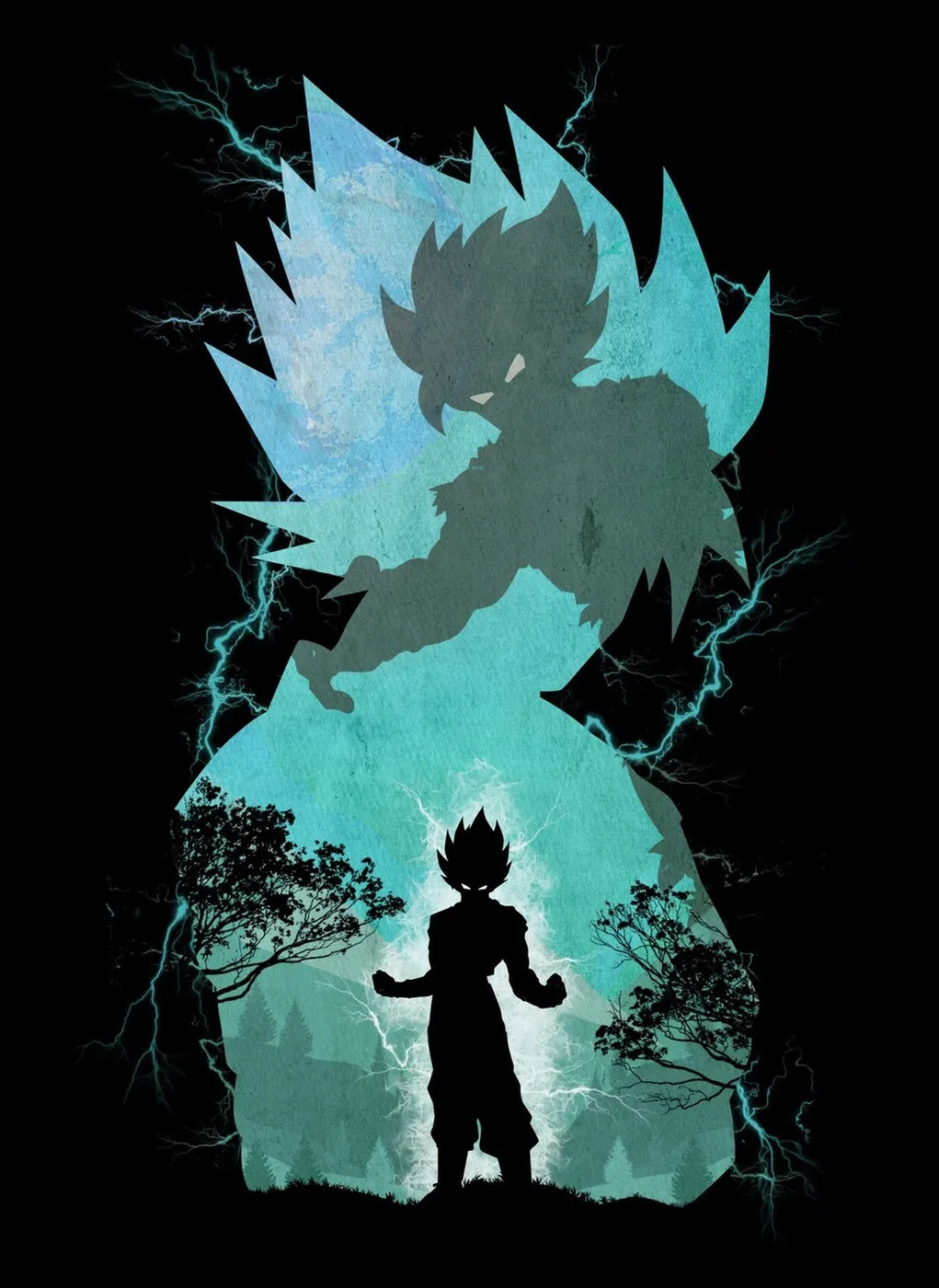 Super Saiyan Broly Goku Silhouette CO12130 - Image 2