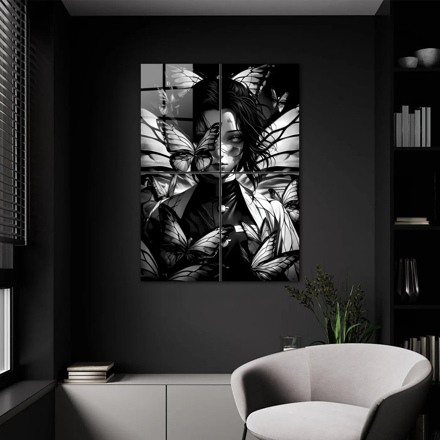 Butterfly Embrace Shinobu Kocho Monochromatic CO14762 - Image 9