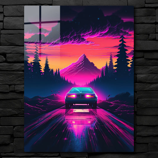 RetroCar NeonSunset Futuristic CO11237